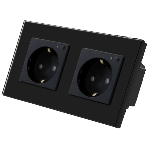 Розетка Bseed 2х - black